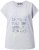 Ulla Popken Long Beach Lettering Cap Sleeve Tee Light Grey Melange - Trükitud/pildiga T-särgid naistele - 