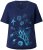 Ulla Popken Marine Print Short Sleeve Tee Ink Blue - Trükitud/pildiga T-särgid naistele - 