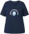 Ulla Popken Shell Picker Club Short Sleeve Graphic Tee Navy - Trükitud/pildiga T-särgid naistele - 