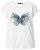 Ulla Popken Free Spirit Butterfly Cap Sleeve Graphic Tee Off-White - Trükitud/pildiga T-särgid naistele - 