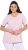 Ulla Popken Cactus Print Short Sleeve V-Neck Tee Pink - Trükitud/pildiga T-särgid naistele - 