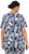 Ulla Popken Feather Print Short Sleeve V-Neck Tee Ink Blue - Trükitud/pildiga T-särgid naistele - 
