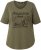 Ulla Popken Beaded Short Sleeve Graphic Tee Olive - Trükitud/pildiga T-särgid naistele - 