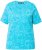 Ulla Popken Abstract Animal Print Short Sleeve Tee Deep Aqua - Trükitud/pildiga T-särgid naistele - 