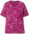 Ulla Popken Abstract Animal Print Short Sleeve Tee Magnolia Red - Trükitud/pildiga T-särgid naistele - 