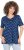 Ulla Popken Tile Print Short Sleeve Pleated Tee Dark Blue - Trükitud/pildiga T-särgid naistele - 