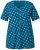 Ulla Popken Tile Print Short Sleeve Pleated Tee Teal - Trükitud/pildiga T-särgid naistele - 