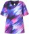 Ulla Popken Cutout Abstract Print Short Sleeve Tee Ink Blue - Trükitud/pildiga T-särgid naistele - 