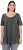 Ulla Popken Essential Front Pleat Tee Graphite Grey - T-särgid - 