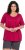Ulla Popken Essential Front Pleat Tee Dark Raspberry - T-särgid - 