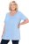 Ulla Popken Essential Front Pleat Tee Light Blue - T-särgid - 