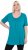 Ulla Popken Essential Front Pleat Tee Teal - T-särgid - 