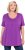 Ulla Popken Essential Front Pleat Tee Purple - T-särgid - 