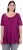 Ulla Popken Essential Front Pleat Tee Berry - T-särgid - 