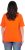 Ulla Popken Piping Accent Functional UVP 50+ Stretch Knit Top Orange Red - T-särgid - 