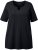 Ulla Popken Essential Notch Neck Stretch Tee Black - T-särgid - 