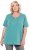Ulla Popken Essential Notch Neck Stretch Tee Pale Green - T-särgid - 