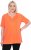 Ulla Popken Essential Notch Neck Stretch Tee Coral Pink - T-särgid - 