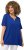 Ulla Popken Essential Notch Neck Stretch Tee Cobalt Blue - T-särgid - 