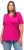 Ulla Popken Essential Notch Neck Stretch Tee Fuchsia Pink - T-särgid - 