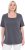 Ulla Popken Essential Square Neck Stretch Tee Graphite Grey - T-särgid - 