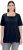 Ulla Popken Essential Square Neck Stretch Tee Navy Blue - T-särgid - 