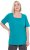 Ulla Popken Essential Square Neck Stretch Tee Teal - T-särgid - 