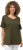 Ulla Popken Double Layer Rounded V-Neck Slim Fit Tee Forest Green - T-särgid - 