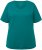 Ulla Popken Double Layer Rounded V-Neck Slim Fit Tee Dark Emerald - T-särgid - 