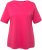 Ulla Popken Double Layer Rounded V-Neck Slim Fit Tee Dark Pink - T-särgid - 