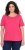 Ulla Popken Double Layer Rounded V-Neck Slim Fit Tee Dark Pink - T-särgid - 
