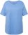 Ulla Popken Double Layer Rounded V-Neck Slim Fit Tee Cloud Blue - T-särgid - 