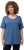 Ulla Popken Double Layer Rounded V-Neck Slim Fit Tee Denim Blue - T-särgid - 