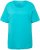 Ulla Popken Double Layer Rounded V-Neck Slim Fit Tee Deep Aqua - T-särgid - 