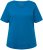Ulla Popken Double Layer Rounded V-Neck Slim Fit Tee Medium Blue - T-särgid - 