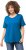 Ulla Popken Double Layer Rounded V-Neck Slim Fit Tee Medium Blue - T-särgid - 