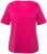 Ulla Popken Double Layer Rounded V-Neck Slim Fit Tee Fuchsia Pink - T-särgid - 
