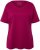 Ulla Popken Double Layer Rounded V-Neck Slim Fit Tee Magnolia Red - T-särgid - 