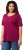 Ulla Popken Double Layer Rounded V-Neck Slim Fit Tee Magnolia Red - T-särgid - 