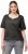 Ulla Popken Cold Dyed Sweetheart Neckline Short Sleeve Tee Graphite Grey - T-särgid - 