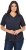 Ulla Popken Lace Trim Short Sleeve Tee Navy Blue - T-särgid - 