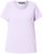 Ulla Popken Ribbed Lettuce Hem Short Sleeve Tee Lavender - T-särgid - 