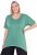 Ulla Popken Quick Drying Pointed Hem Stretch Fit Tee Ivy Green - T-särgid - 