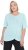 Ulla Popken Antibacterial Short Sleeve Draped Tee Light Turquiose - T-särgid - 