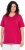 Ulla Popken Essential V-Neck Stretch Tee Dark Raspberry - T-särgid - 
