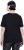 Ulla Popken Satin Trimmed Ribbed Jersey Short Sleeve T-Shirt Black - T-särgid - 