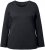 Ulla Popken Basic Round Neck Long Sleeve Slim Fit Cotton Tee Black - T-särgid - 
