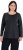 Ulla Popken Basic Round Neck Long Sleeve Slim Fit Cotton Tee Black - T-särgid - 
