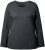 Ulla Popken Basic Round Neck Long Sleeve Slim Fit Cotton Tee Charcoal - T-särgid - 