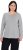 Ulla Popken Basic Round Neck Long Sleeve Slim Fit Cotton Tee Light Grey Melange - T-särgid - 